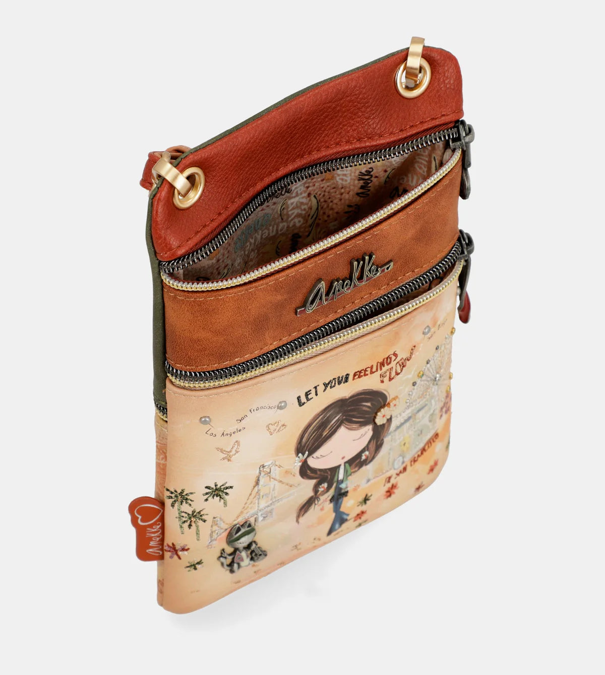 Anekke Camel Crossbody Bag