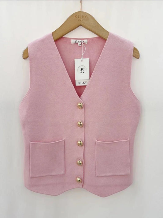 Daisy Pale Pink Waistcoat