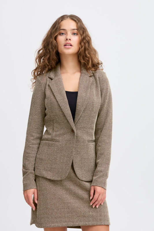 Kate jacquard herringbone blazer