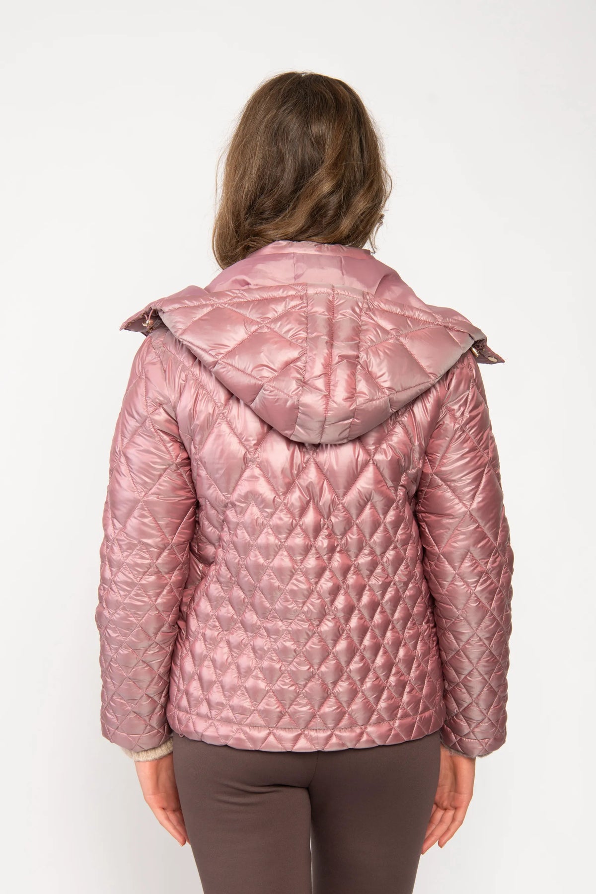 Bubblegum Metallic Puffer Jacket