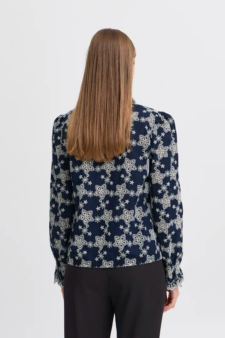 Fluna Navy Blouse