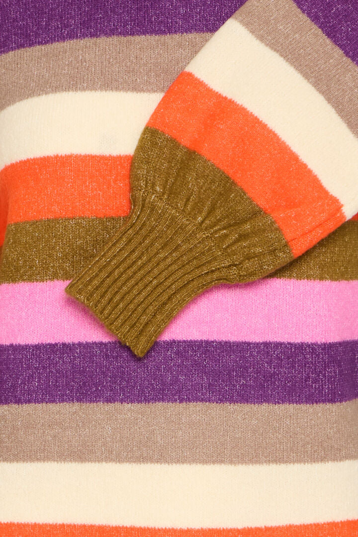 Eden Green Purple Stripe Jumper