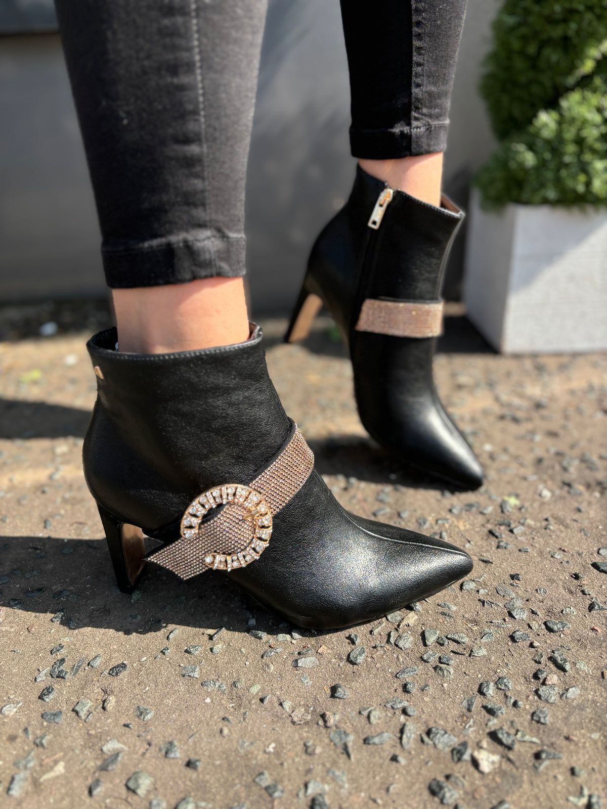 Anytime Vinyl Buckle Boots