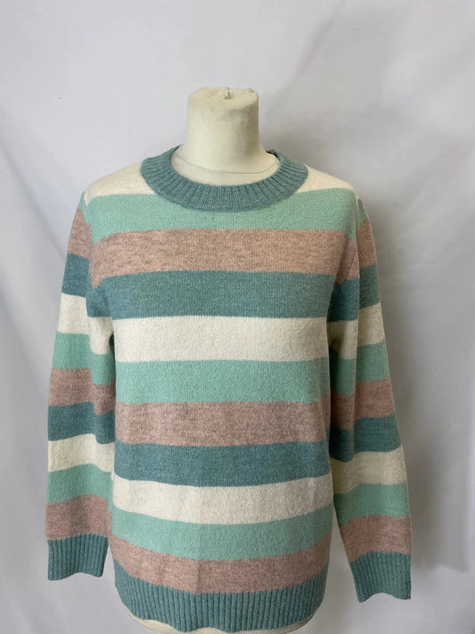 Aqua Multi Stripe Jumper