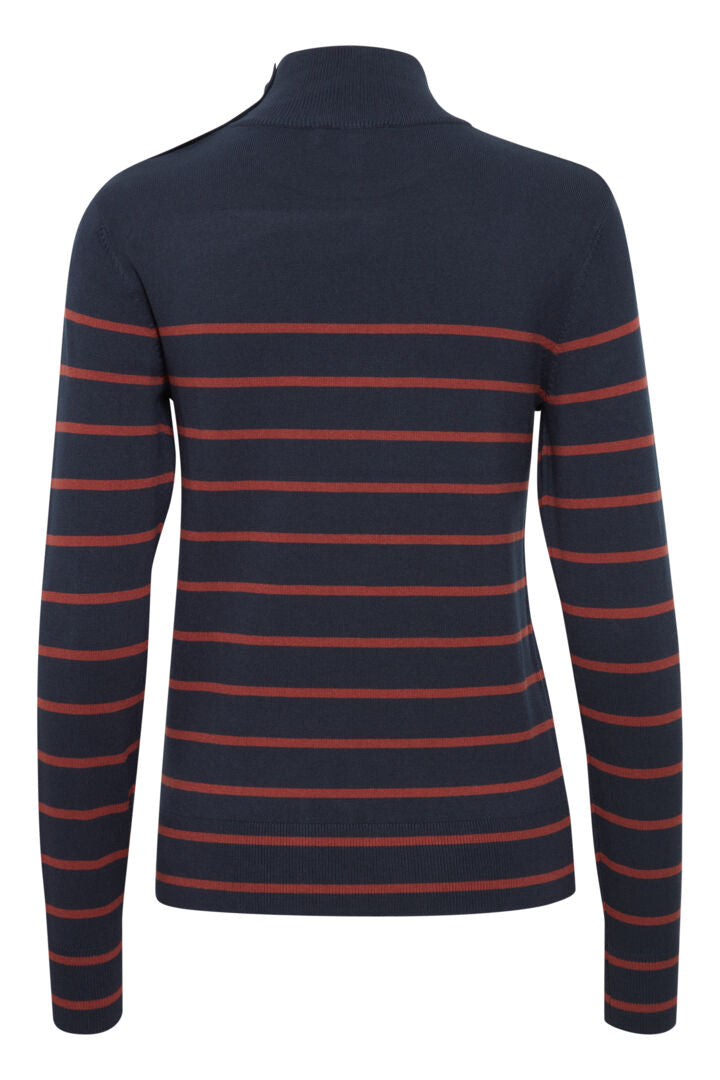 Morla Navy Button Jumper