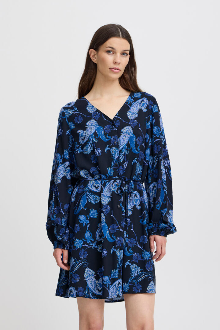 Vera Dress Blue Paisley