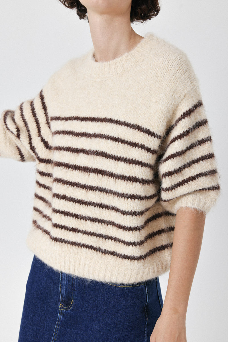 Dado Beige Stripe Knit