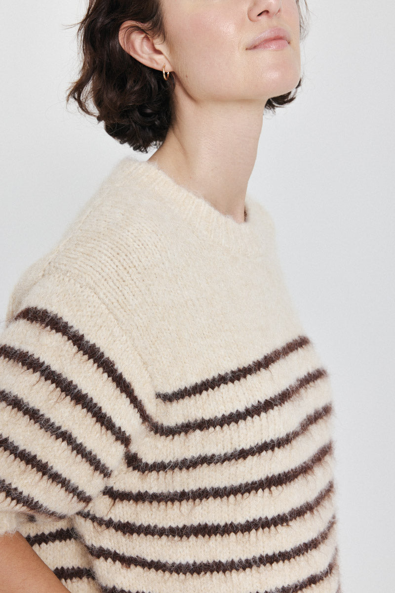 Dado Beige Stripe Knit