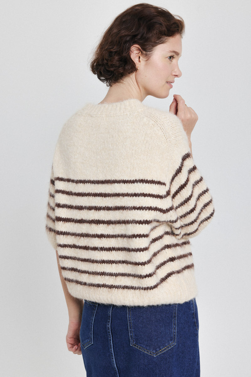 Dado Beige Stripe Knit