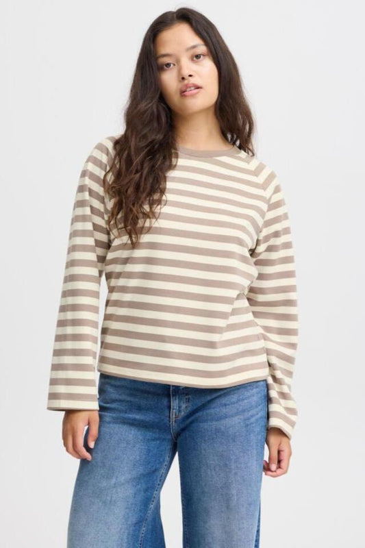 Tira Almond Stripe Sweatshirt