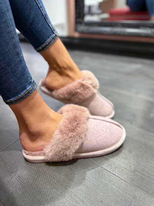 Carol Pink Slip on Slipper