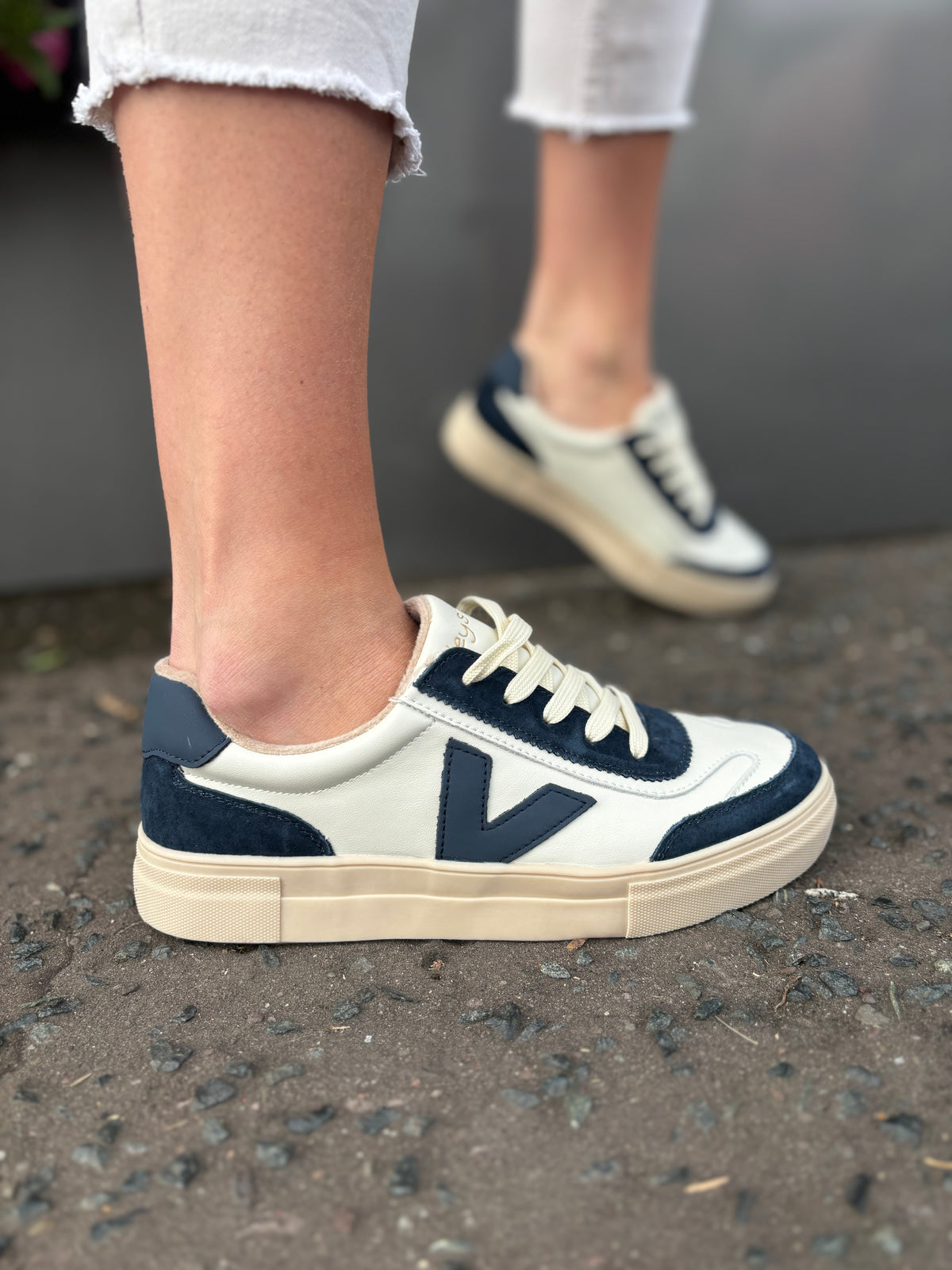 Eighty Whipped Blues Navy Trainers