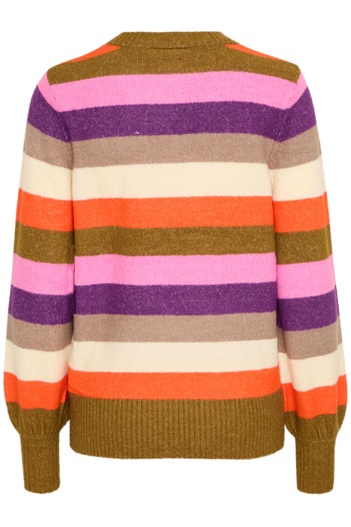 Eden Green Purple Stripe Jumper