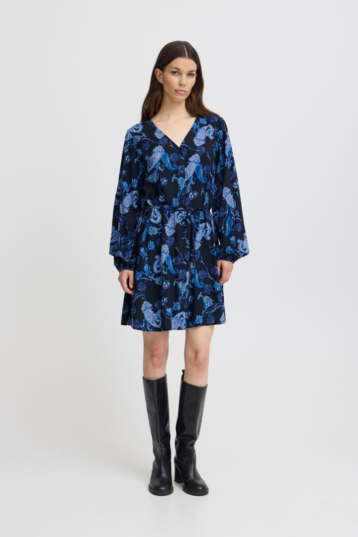 Vera Dress Blue Paisley