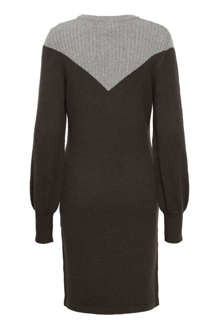 Manina Grey Ribbed Dress