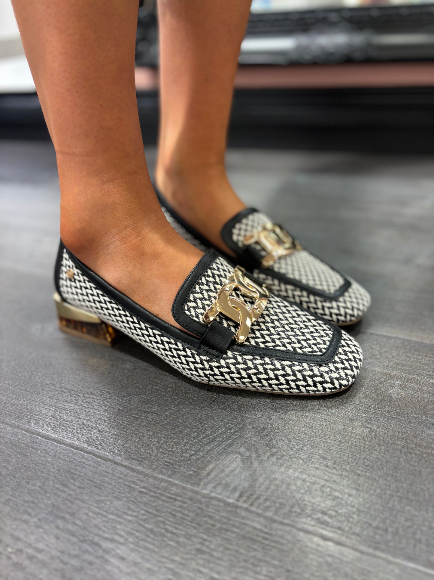 Laocai Pipe Ink Zig Zag Loafer