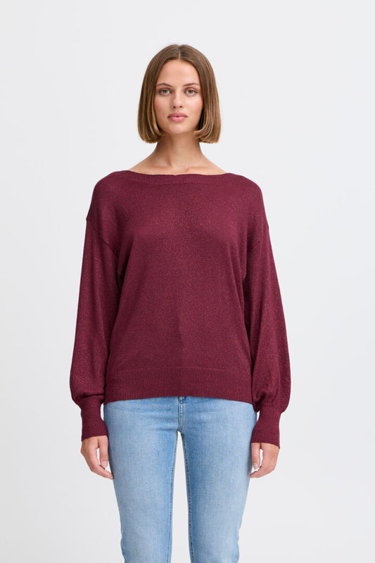 Mopaz Lurex Top Maroon