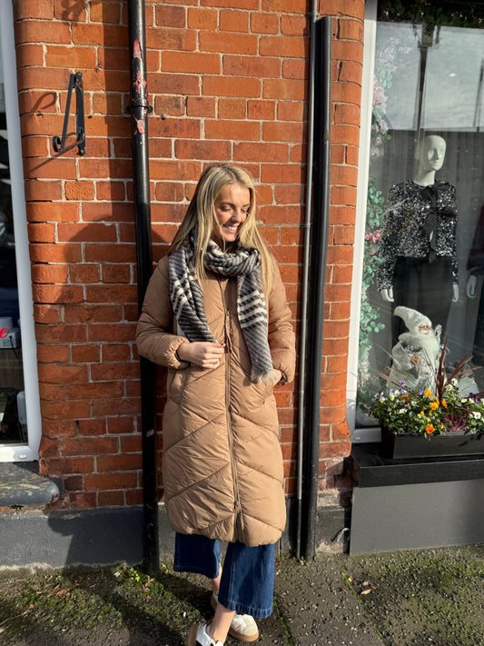 Bomina Puffer Coat Tan