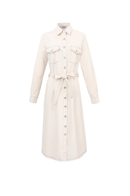 Clotilda Cream Denim Dress