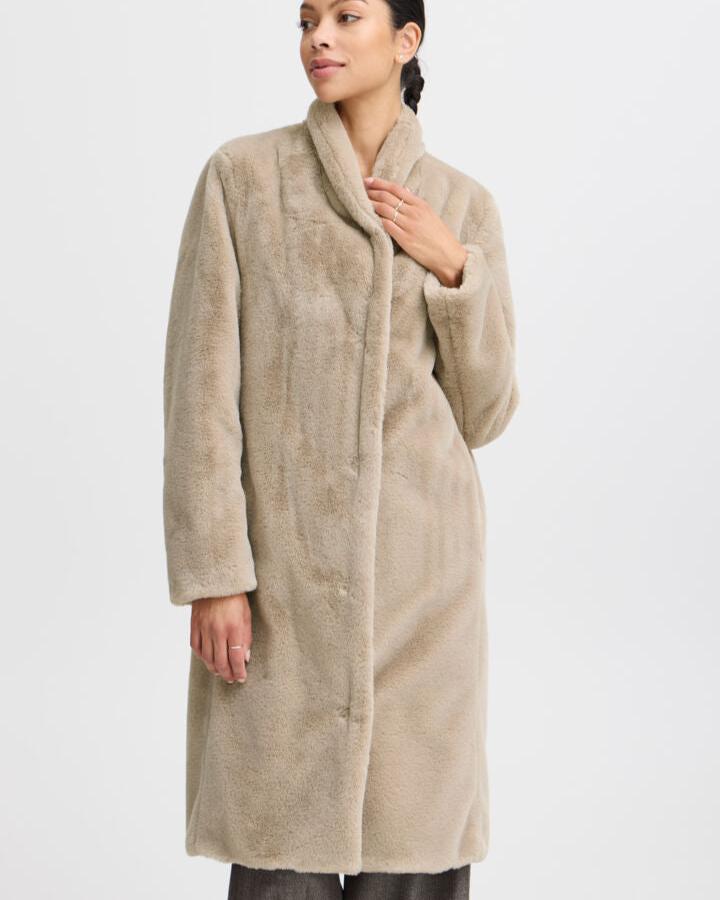 Calino Fur Coat Stone .